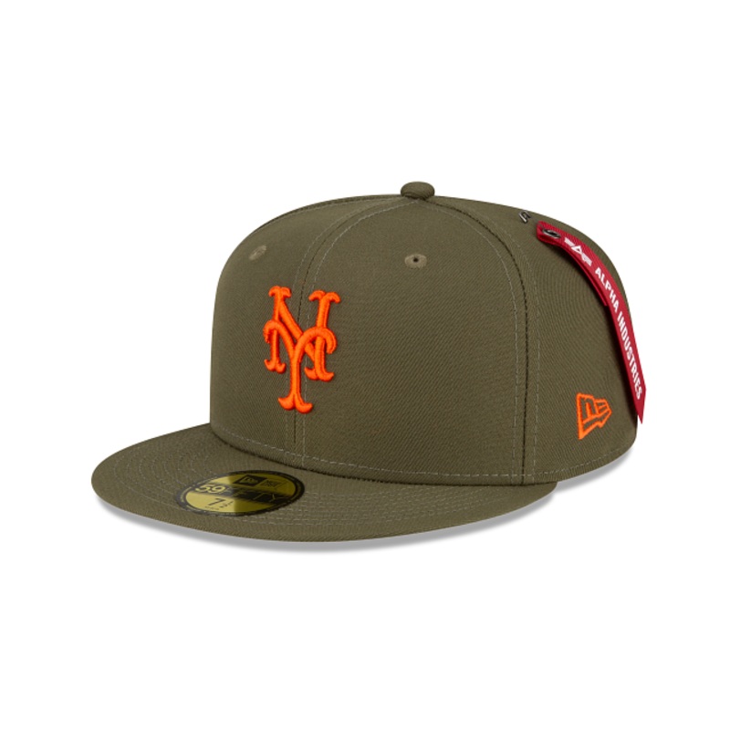 Alpha Industries X New York Mets Green 59FIFTY Fitted Hat 7