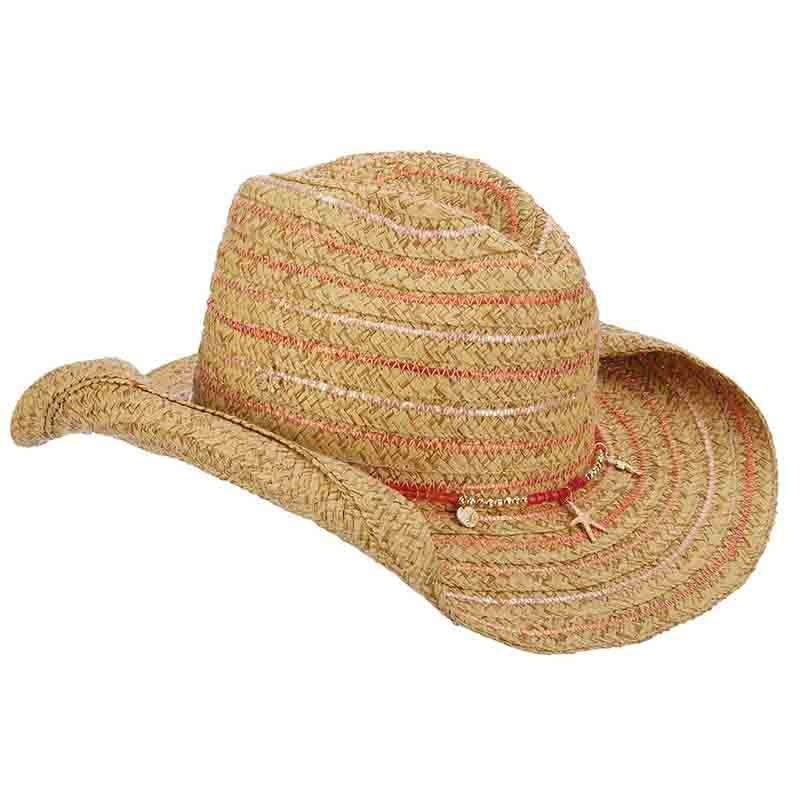 Braided Cowboy Hat with Metallic Accent – Cappelli Straworld Coral