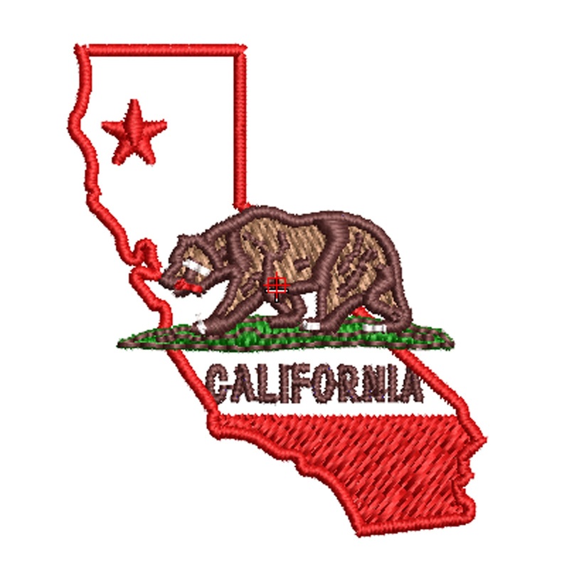 California Bear with Map California Bear with Map One Size