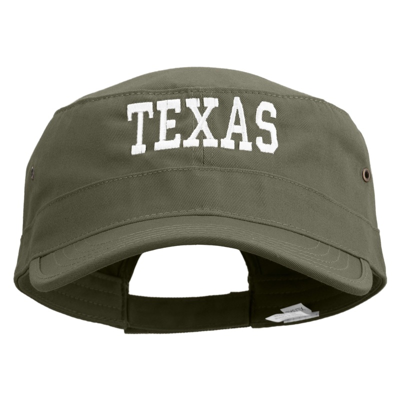 College Texas Embroidered Big Size Trendy Army Style Cap Olive XL-3XL