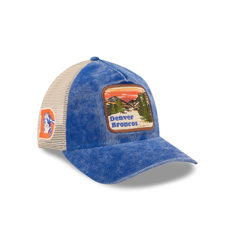 Denver Broncos Vintage Landscape 9TWENTY A-Frame Trucker Hat One Size