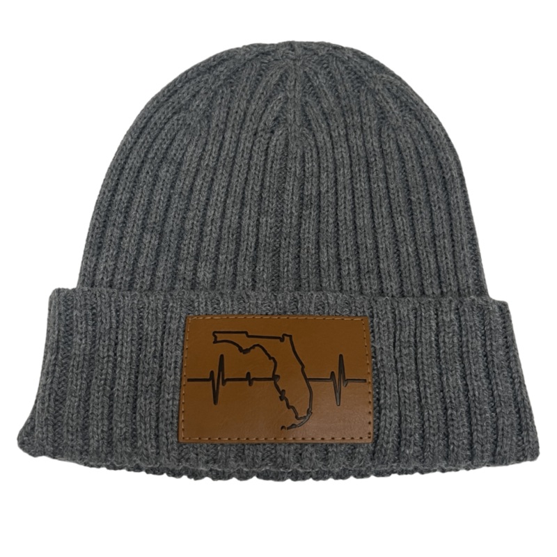 Florida Beanie – Ribbed Cuff – Gray