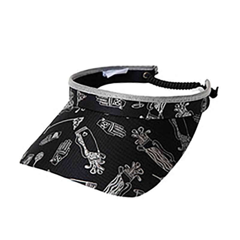 Gotta Glove It Golf Sun Visor with Coil Lace by GloveIt Black