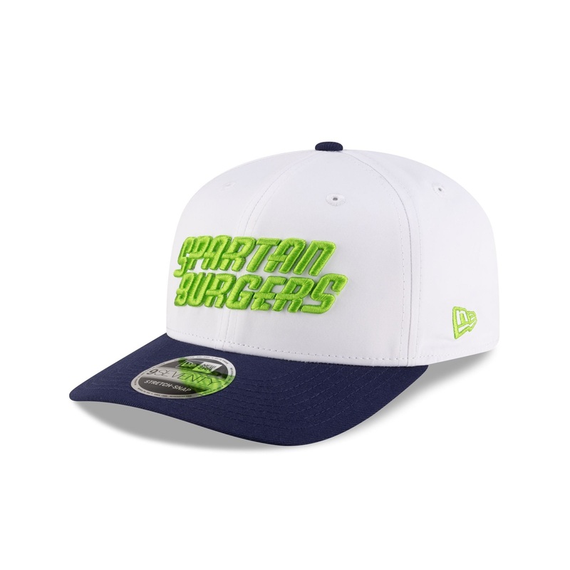 Hub City Spartanburgers Optic White 9SEVENTY Stretch-Snap Hat One Size