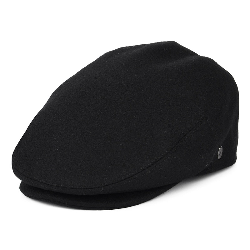 Jaxon & James Melton Wool Flat Cap – Black S