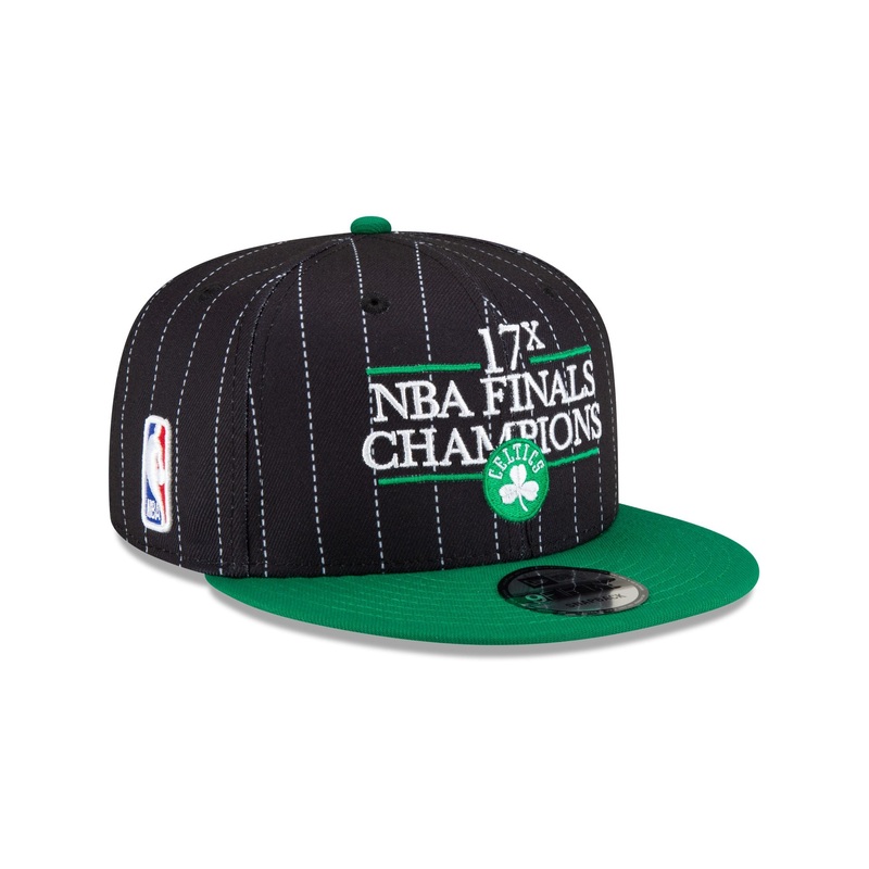 Just Caps NBA Champion Pinstripe Boston Celtics 9FIFTY Snapback Hat One Size