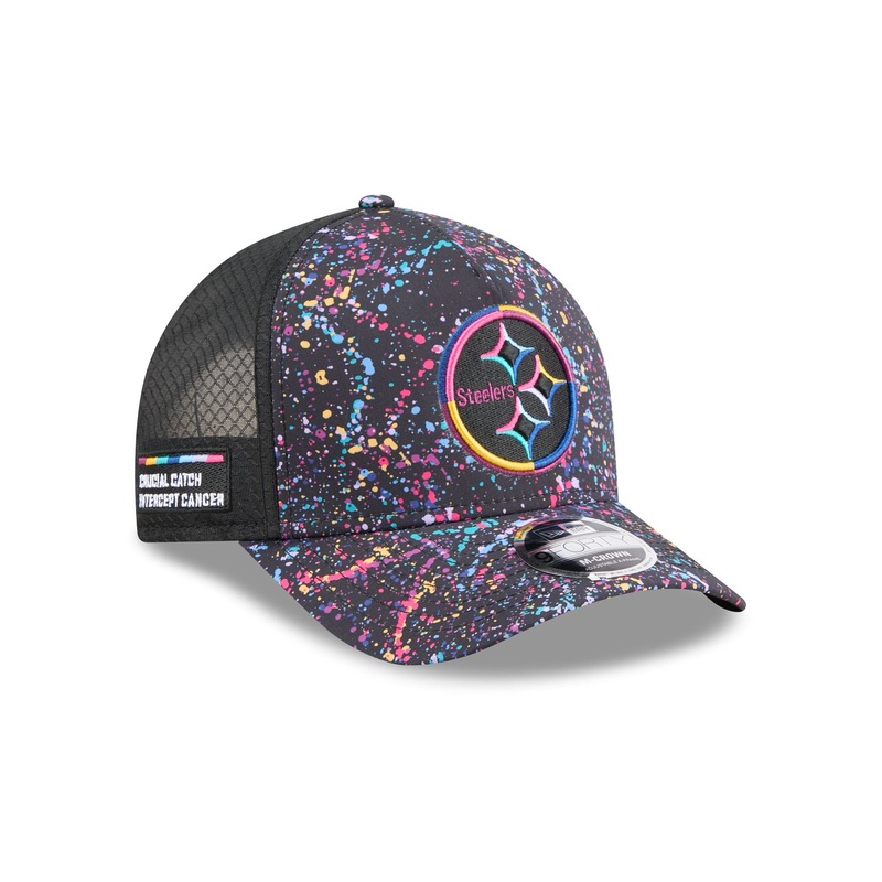 Pittsburgh Steelers 2025 Crucial Catch 9FORTY M-Crown A-Frame Trucker Hat One Size