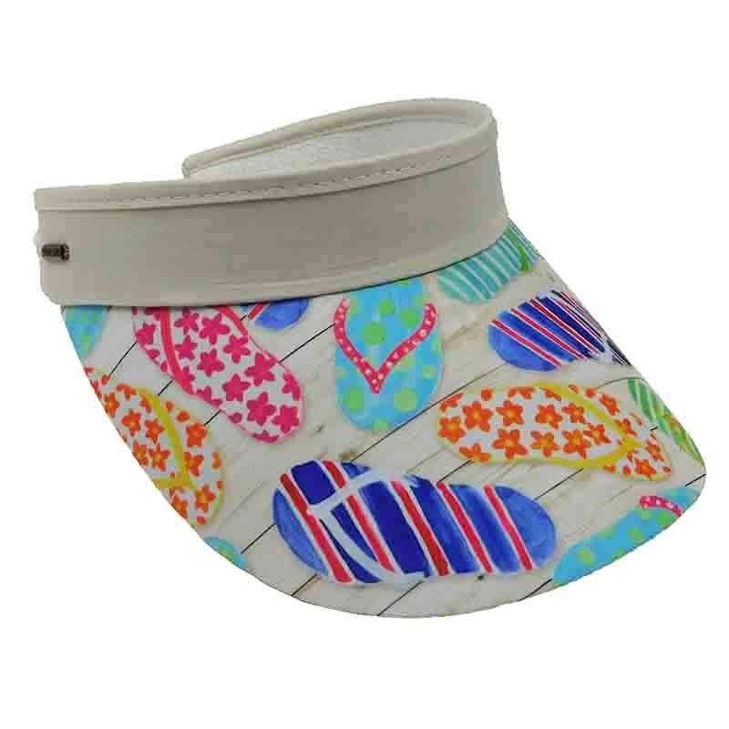 Sandals Cotton Sun Visor with Curly Coil Lace – Sun ‘N’ Sand Hats Khaki