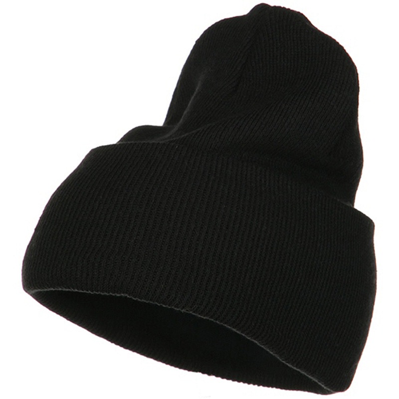 Stretch ECO Cotton Long Beanie Black XL