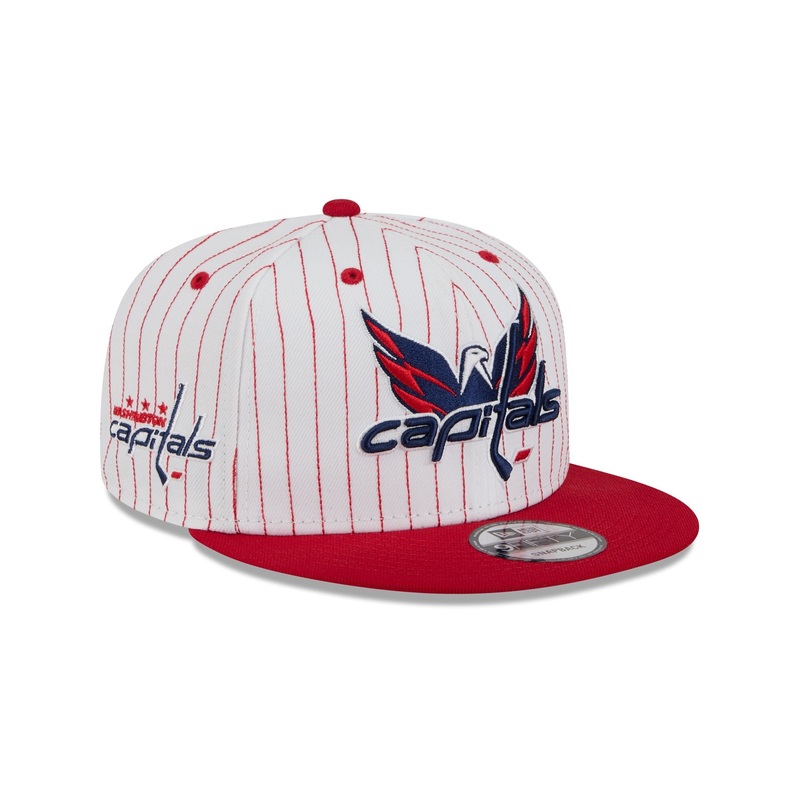Washington Capitals Deceptor Pinstripe 9FIFTY Snapback Hat One Size