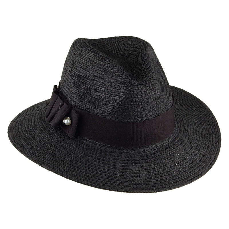 Betmar Hats Ellery Safari Fedora Hat – Black 1-Size