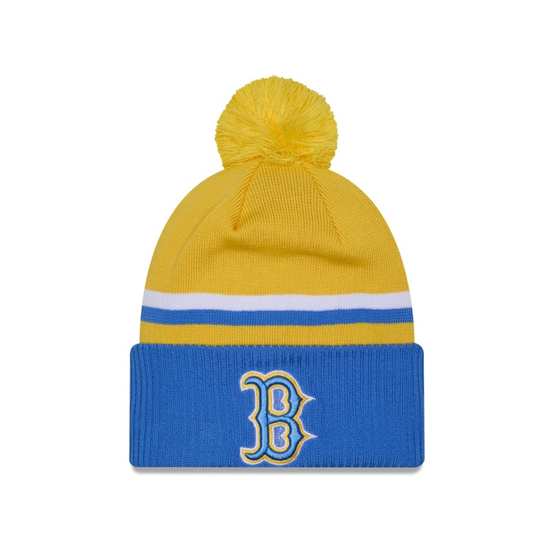 Boston Red Sox City Connect Pom Knit Hat One Size
