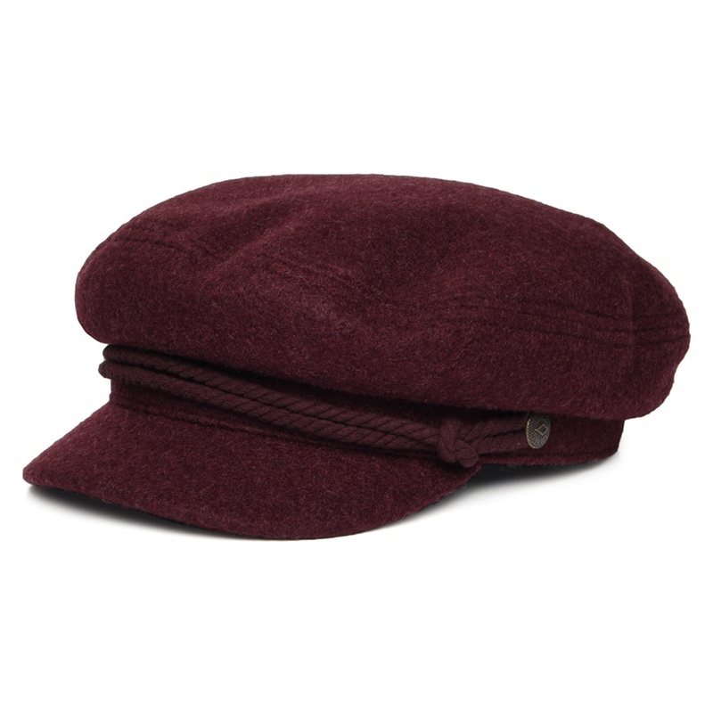Brixton Hats Wool Blend Fiddler Cap – Mahogany Small-56cm