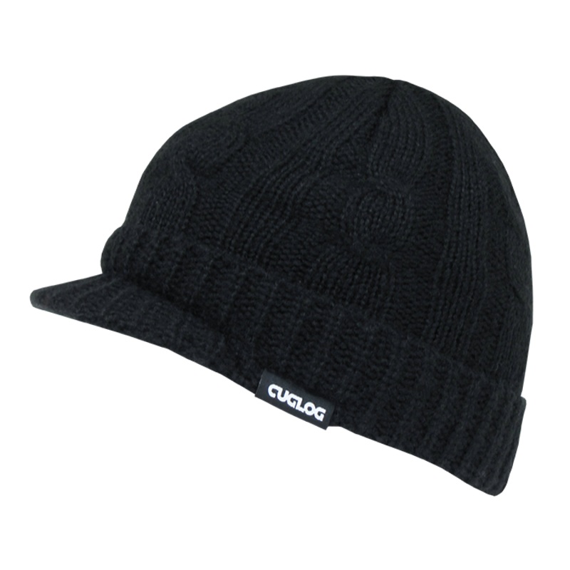 Kosciuszko HybriCap Beanie, Sweater Knit Cap – Cuglog K007 Black