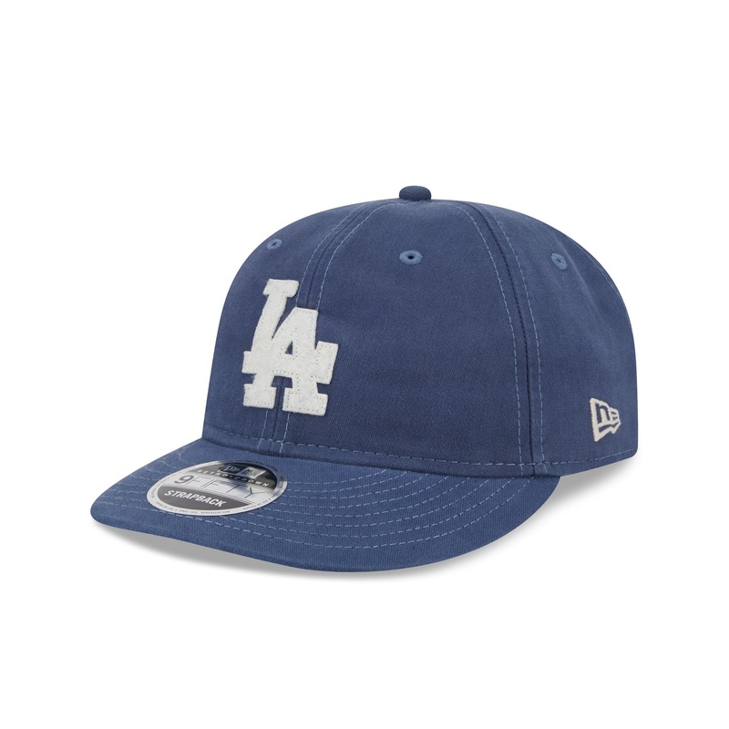 Los Angeles Dodgers Canvas Felt Retro Crown 9FIFTY Strapback Hat One Size