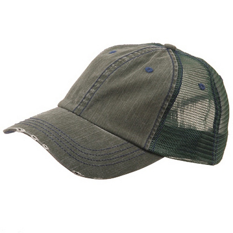 Low Profile Special Cotton Mesh Cap Green One Size
