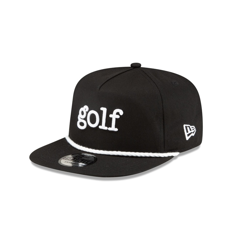 New Era Golf Black Golfer Hat One Size