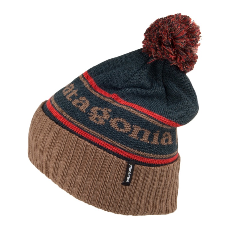 Patagonia Hats Park Stripe Powder Town Bobble Hat – Khaki 1-Size