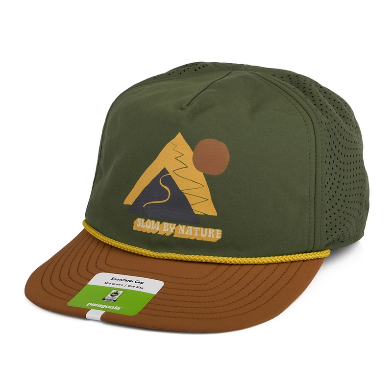Patagonia Hats Slow Going Snowfarer Recycled Strapback Cap – Olive Adjustable