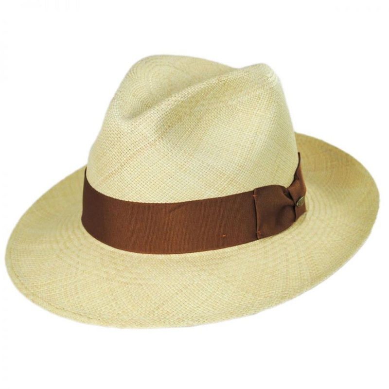 Safari Grade 8 Panama Straw Fedora Hat NATURAL M