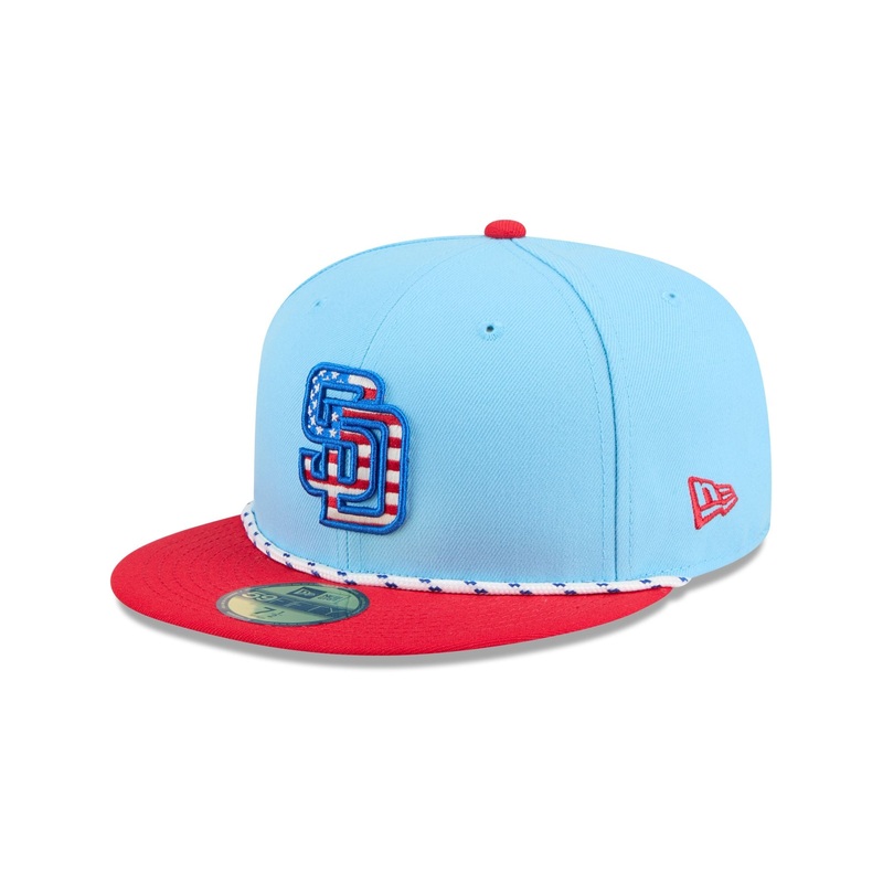 San Diego Padres Independence Day 2025 59FIFTY Fitted Hat 7