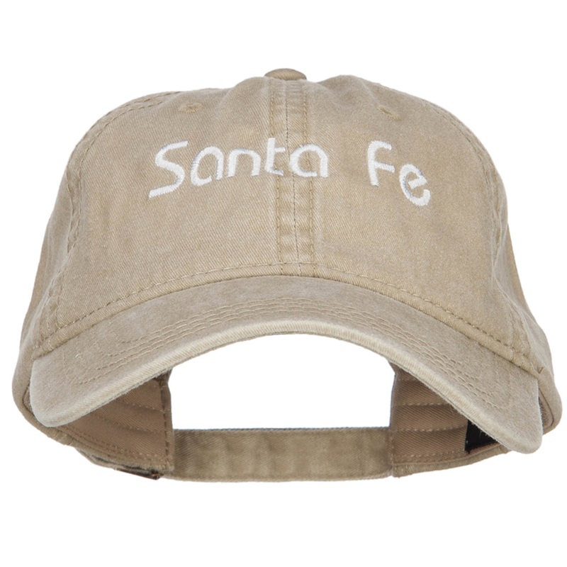 Santa Fe Embroidered Washed Cap Khaki One Size
