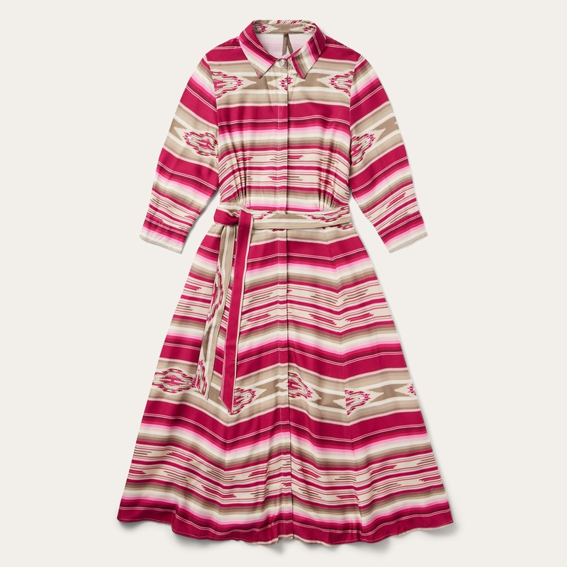 Scarlet Serape Midi Dress Red XS