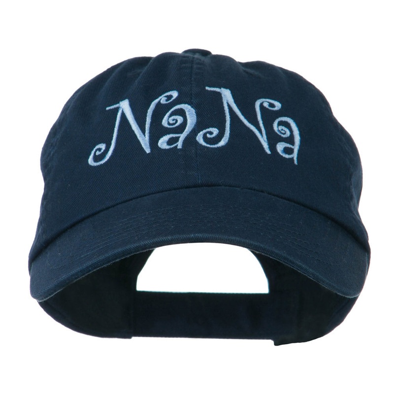 Wording of NaNa Embroidered Cap Navy One Size