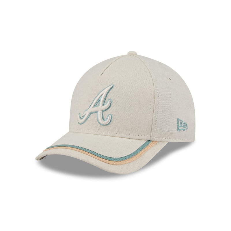 Atlanta Braves Neutral Hemp 9FORTY M-Crown A-Frame Adjustable Hat One Size