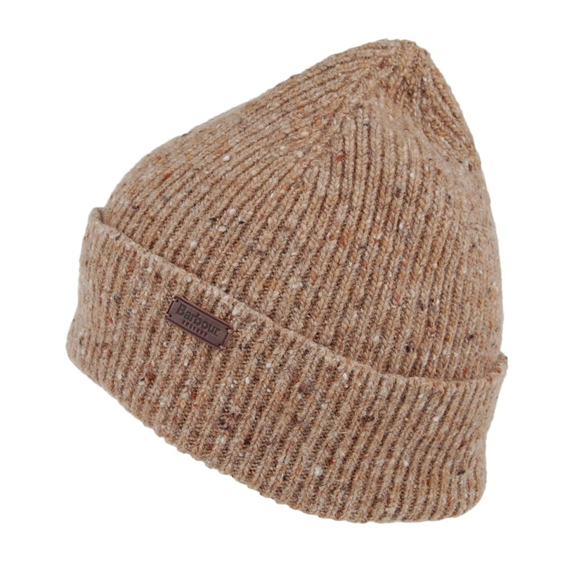 Barbour Hats Lowerfell Donegal Wool Beanie Hat – Fossil 1-Size