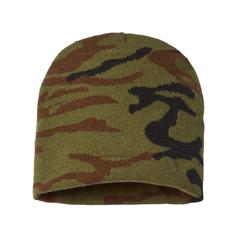 Cap America RKC9 USA-Made 9″ Camo Beanie Woodland Camo
