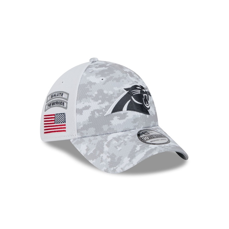 Carolina Panthers 2024 Salute to Service 39THIRTY Stretch Fit Hat S/M