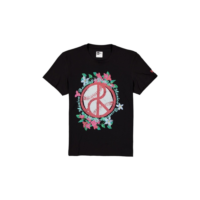 Diablos Rojos del Mxico Black Floral T-Shirt S