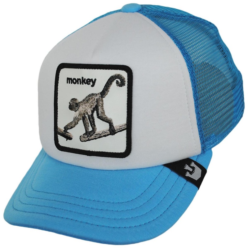 Kid’s Mo’ Bizness Trucker Snapback Baseball Cap LIGHT BLUE ADJUSTABLE