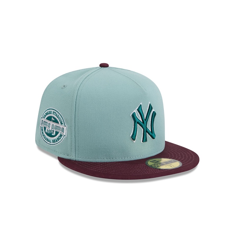 New York Yankees Beach Kiss Blue 59FIFTY A-Frame Fitted Hat 7