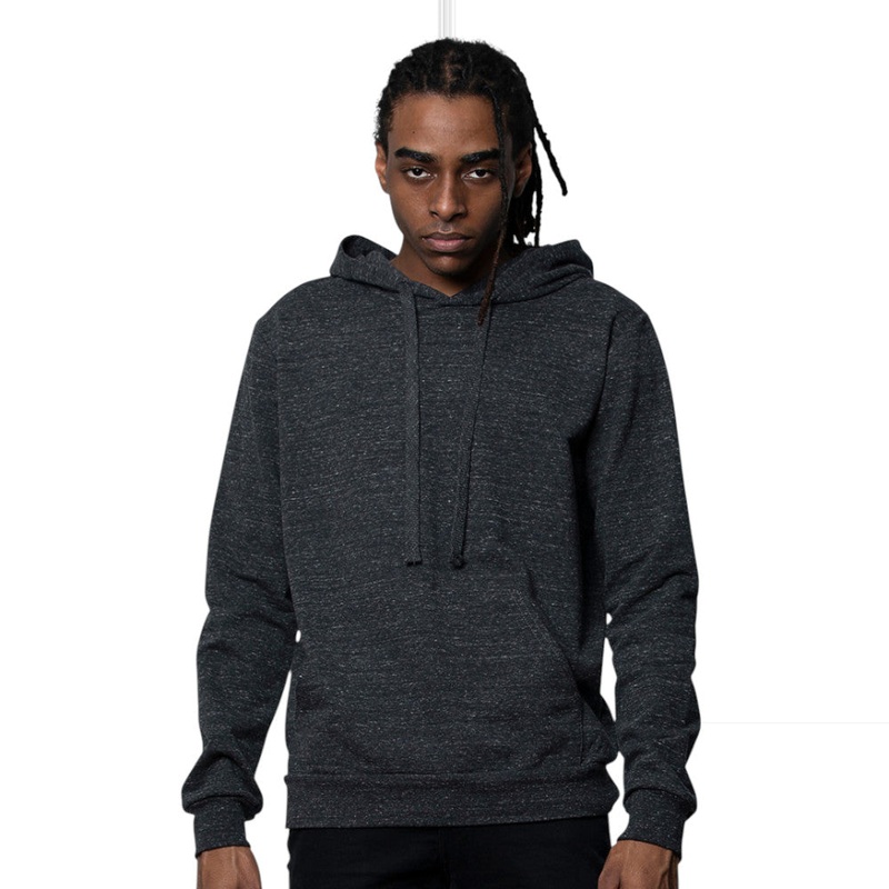Royal Apparel 42105 Unisex Eco Triblend French Terry Pullover Hoodie Made in USA Eco Tri Charcoal XS