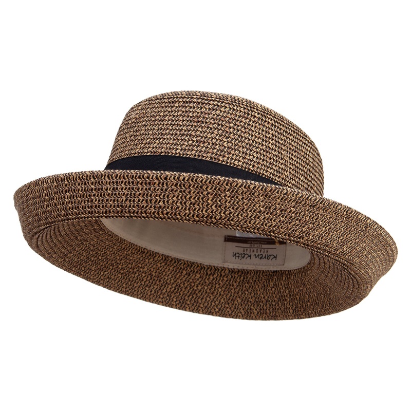 UPF50+ 2″ Short Rolled up Brim Cattle Hat Brown One Size