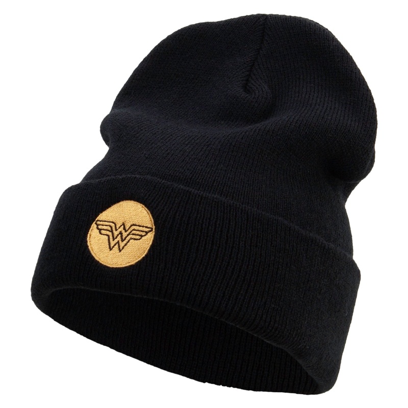 Hero Symbol Embroidered Big Size Acrylic Long Beanies Black XL-3XL