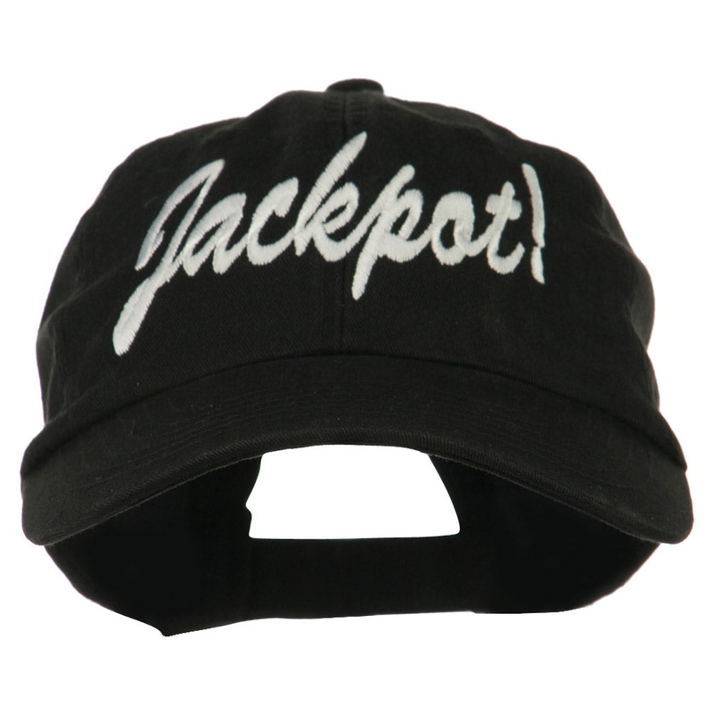 Jackpot Embroidered Washed Cap Black One Size