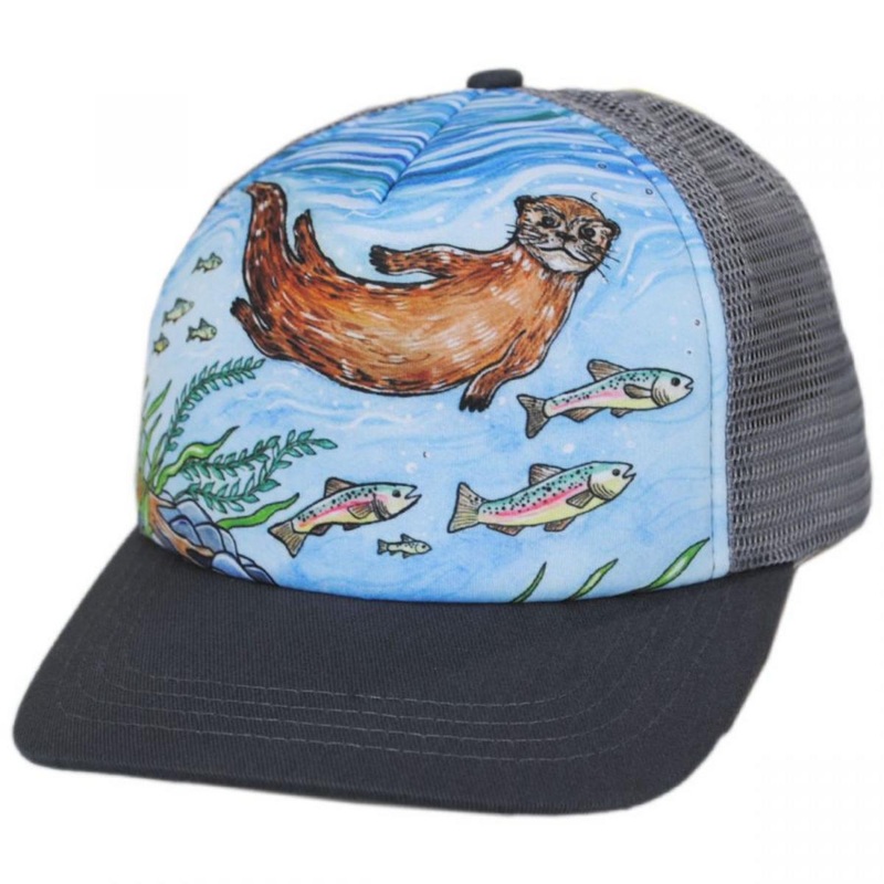 Kid’s River Otter Trucker Snapback Baseball Cap RIVER OTTER ADJUSTABLE