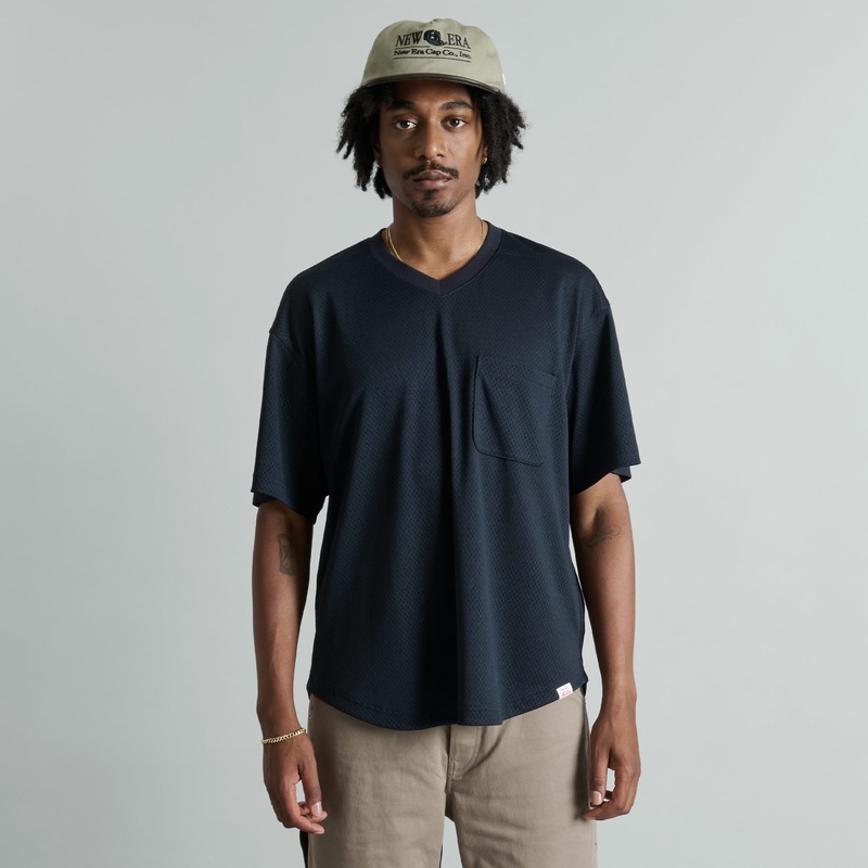 Orchard Navy V-Neck Pullover Jersey S