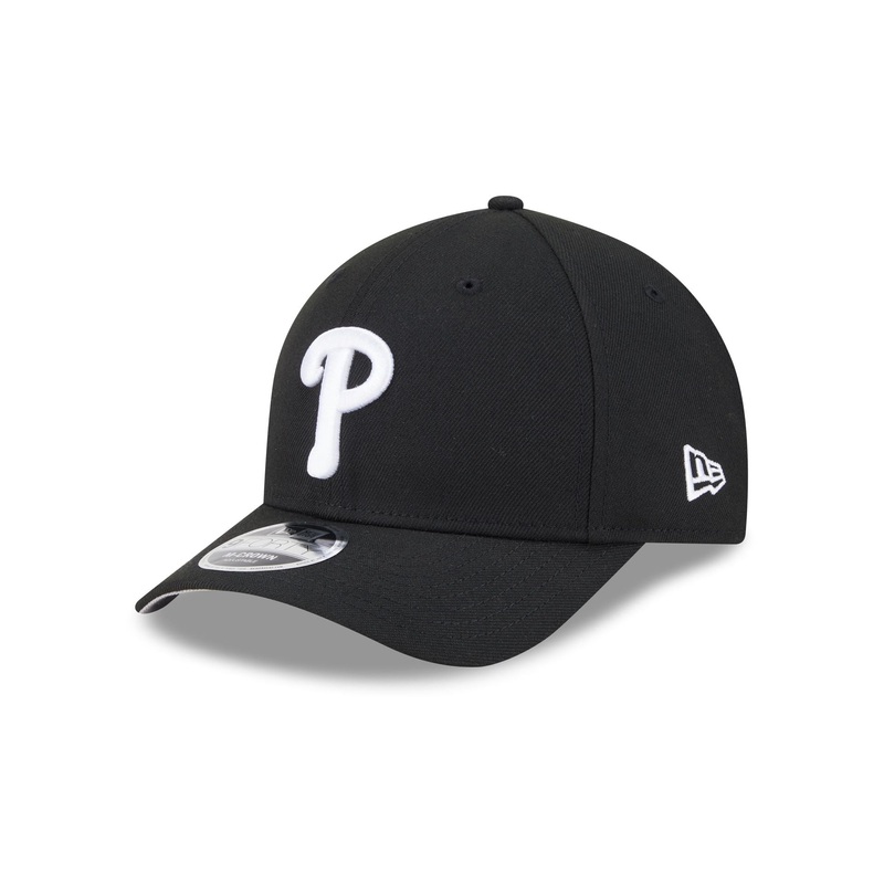 Philadelphia Phillies Black Authentic Collection 9FORTY M-Crown Snapback Hat One Size