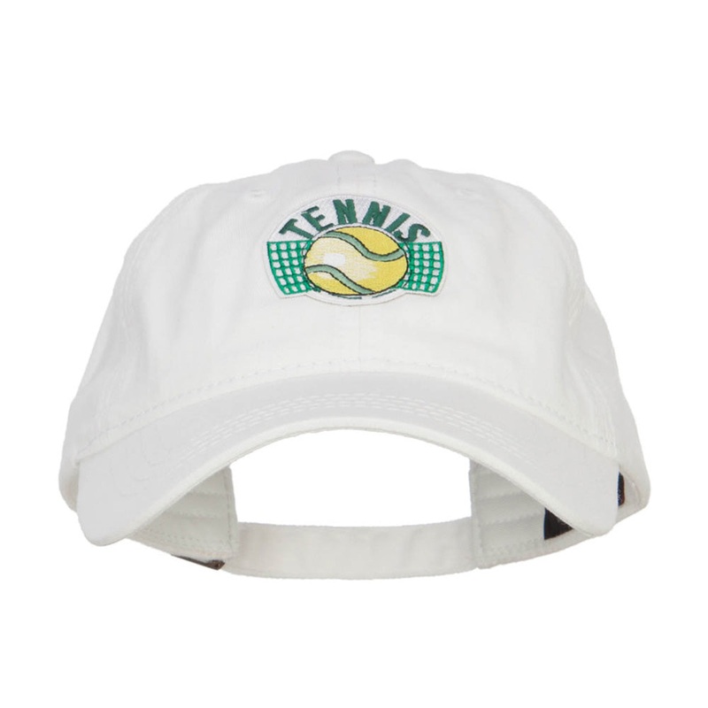 Tennis Ball Patched Washed Cap White One Size