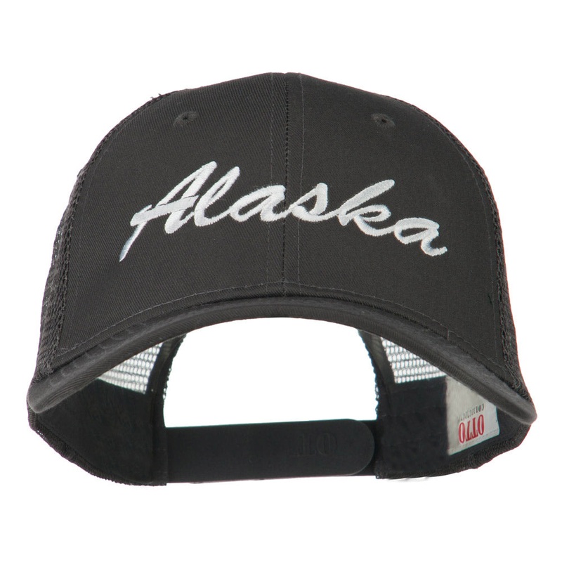 Western States Alaska Embroidered Mesh Back Cap Charcoal Grey One Size