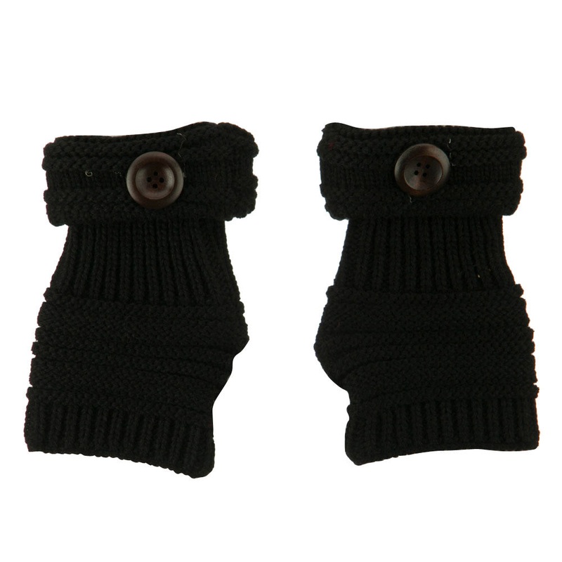 Women’s Acrylic Fingerless Glove Red One Size
