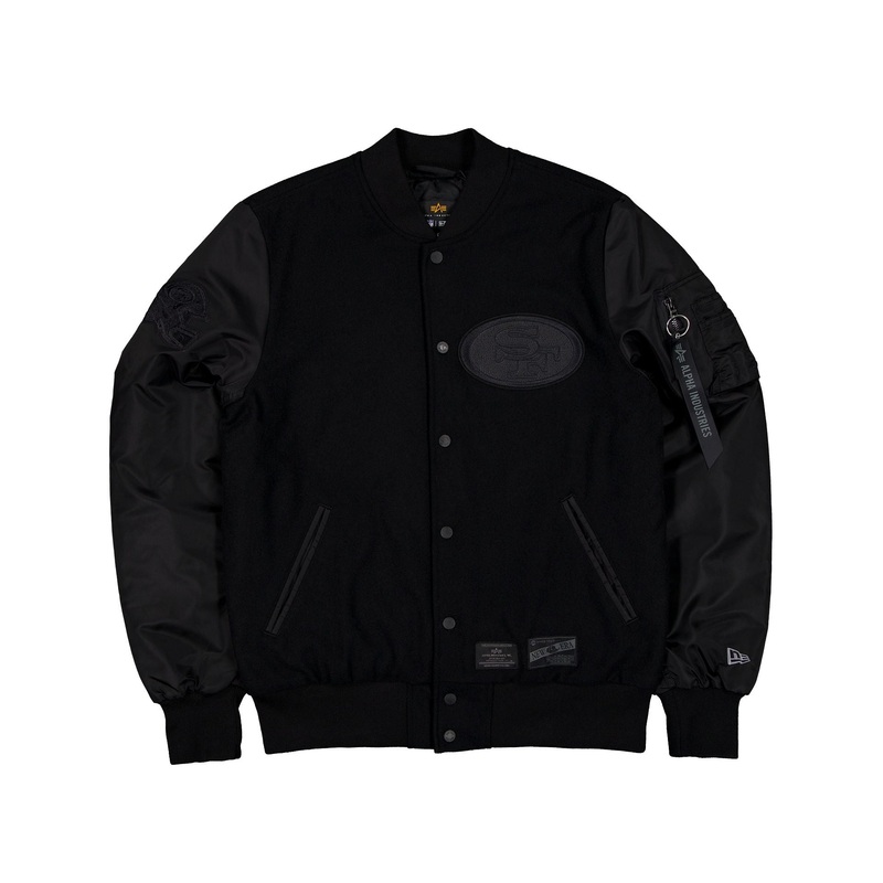Alpha Industries x San Francisco 49ers MA-1 Wool Varsity Jacket Black S