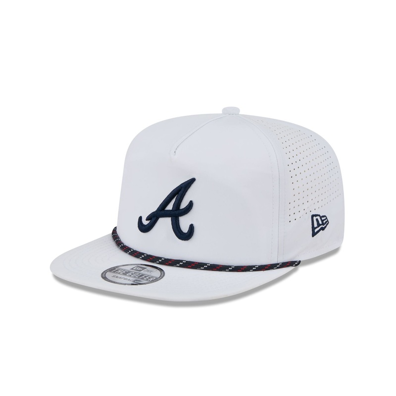 Atlanta Braves Optic White Performance Rope Golfer Hat One Size