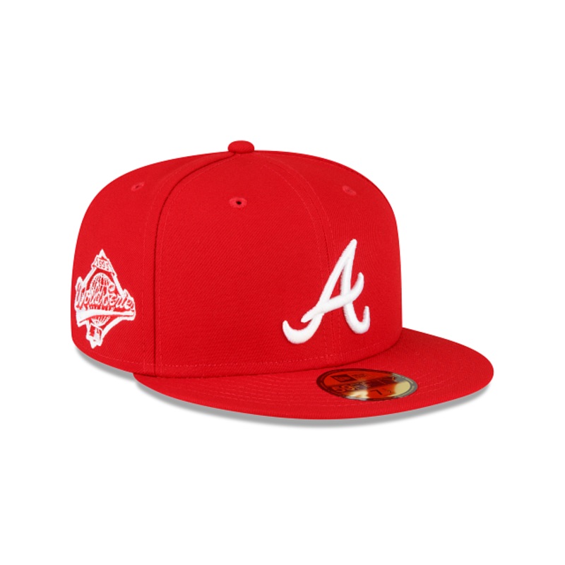 Atlanta Braves Sidepatch Red 59FIFTY Fitted Hat 7