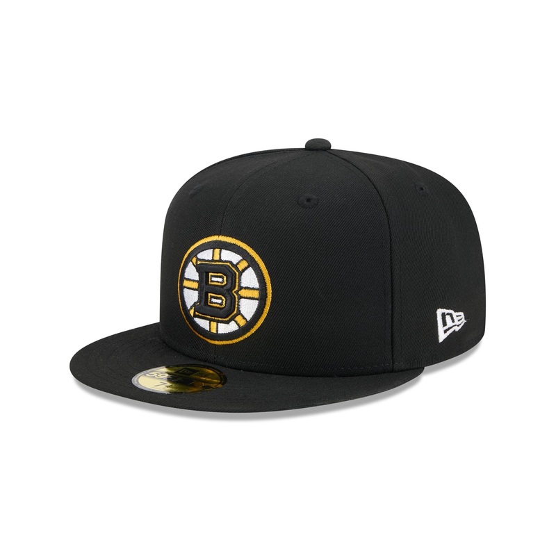 Boston Bruins Rear Wordmark 59FIFTY Fitted Hat 7