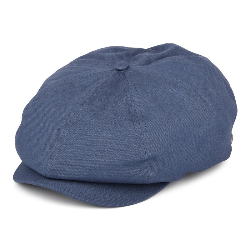 Brixton Hats Brood Cotton Newsboy Cap – Blue Small/Medium
